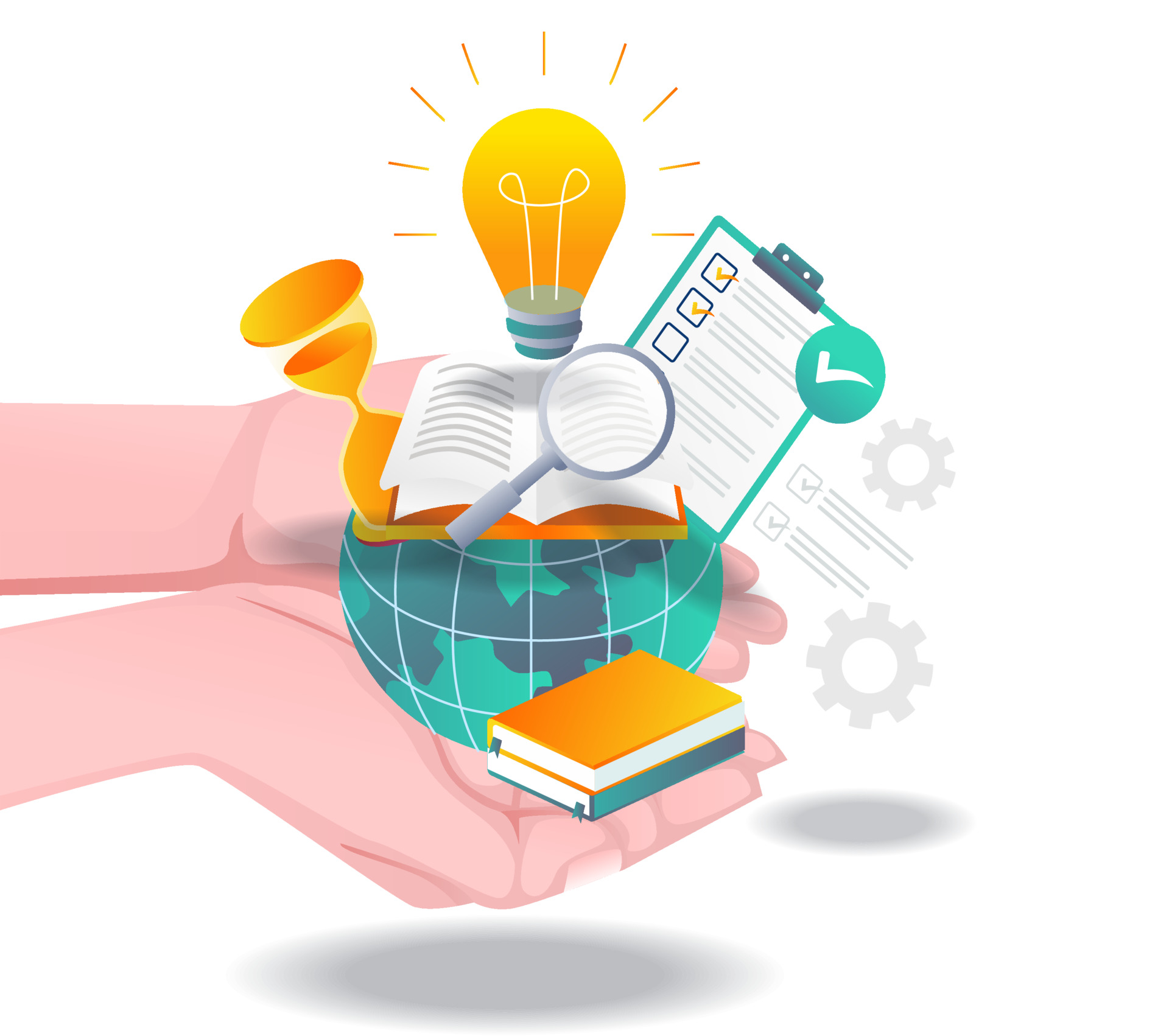 Vecteezy Hands With The World Of Education Above 4579279